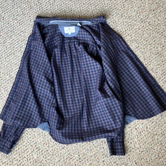 Thread & Cloth Mens S Long Sleeve Button down Shirt Navy Red Grey - Picture 15 of 16